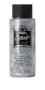 FolkArt Glitterific Fine - Třpytivá akrylová barva 59 ml Metallic color: Silver Folkart