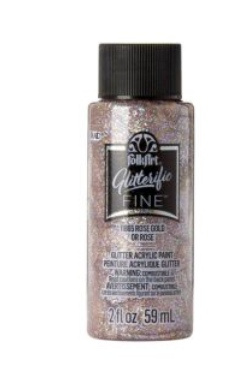 FolkArt Glitterific Fine - Třpytivá akrylová barva 59 ml Metallic color: ROSE GOLD Folkart