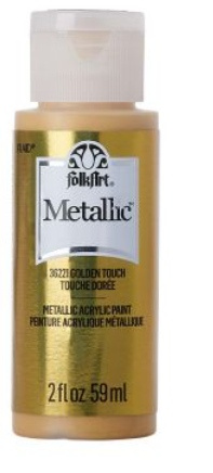 FolkArt Metallic Acrylic paint - 59 ml různé barvy Metallic color: GOLDEN TOUCH Folkart