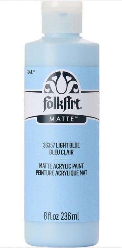 FolkArt Acrylic Paint - Akrylová barva s matným povrchem 236 ml Acrylic: LIGHT BLUE Folkart