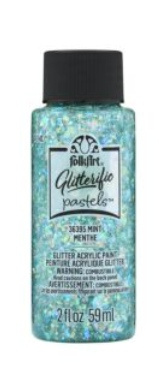 FolkArt Glitterific Acrylic Paint - Třpytivá akrylová barva 59 ml Glitterific: Pastel mint Folkart