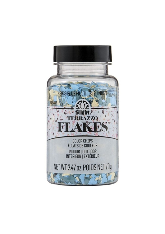 FolkArt Terrazzo Flakes - Dekorační vločky 70 gr BLUE-MULTI Folkart