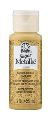 FolkArt Sugar Metallic Textured Acrylic Pain Sugger: GOLDEN HOUR Folkart