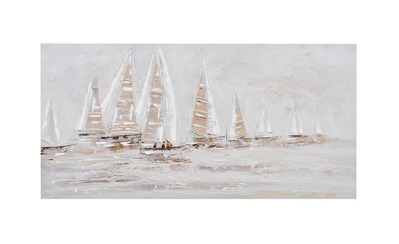Obraz Bílé lodě 140x70 cm