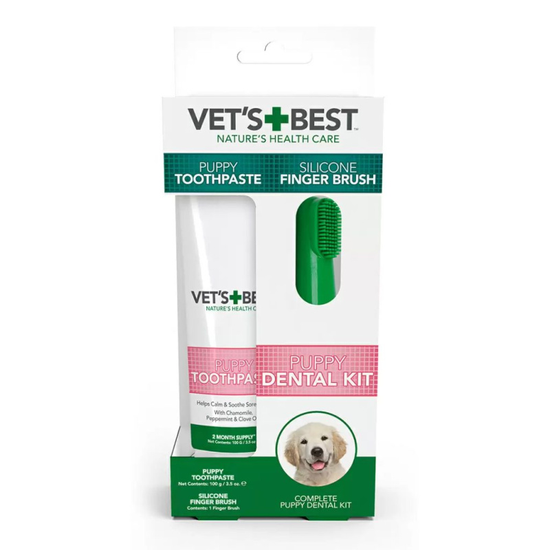VET´S BEST Sada na čištění zubů pro štěňátka 100 g