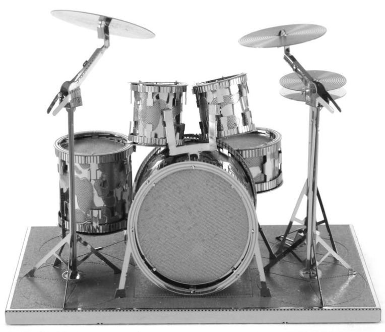 Metal earth drum set, 3d model