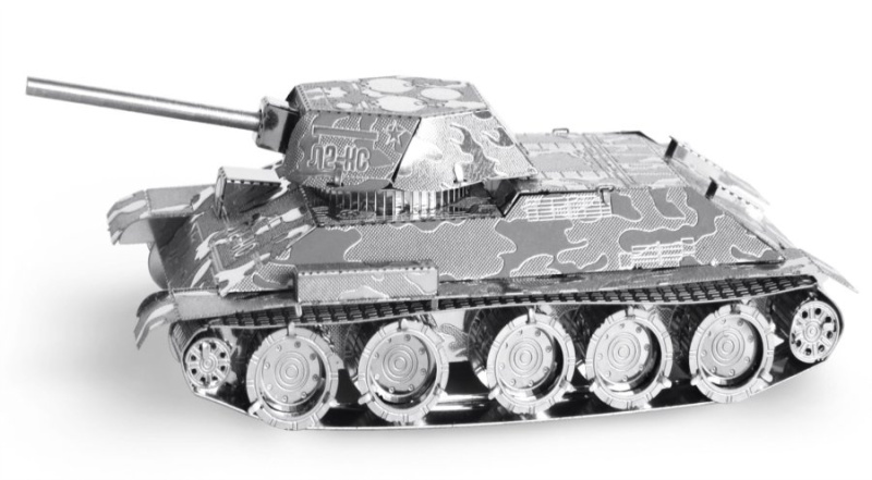 Metal earth t-34 tank, 3d model