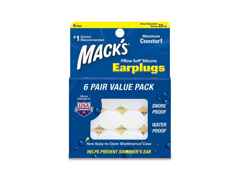 MACKS Pillow Soft Silicone špunty do uší 6 párů