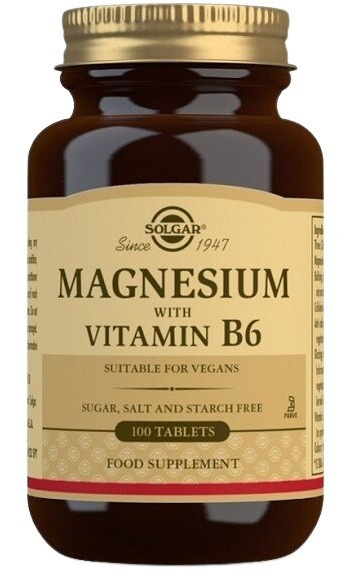 SOLGAR Hořčík s Vitamínem B6 100 tablet