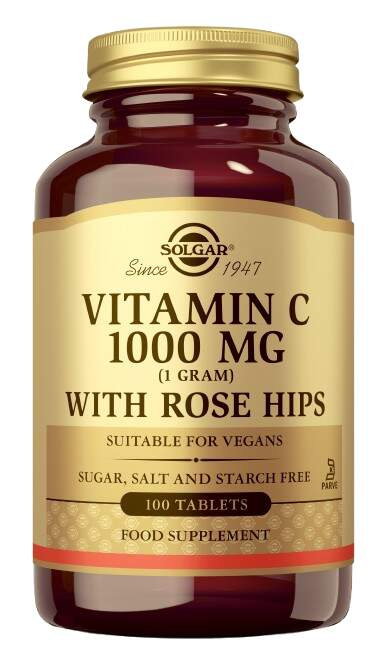 SOLGAR Vitamin C 1000mg se šípky 100 tablet