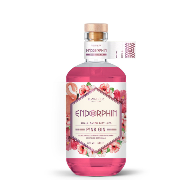 Endorphin Pink Gin 43% 0,5l (holá lahev)