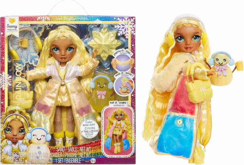 Mga rainbow high winter wonderland doll - sunny yellow