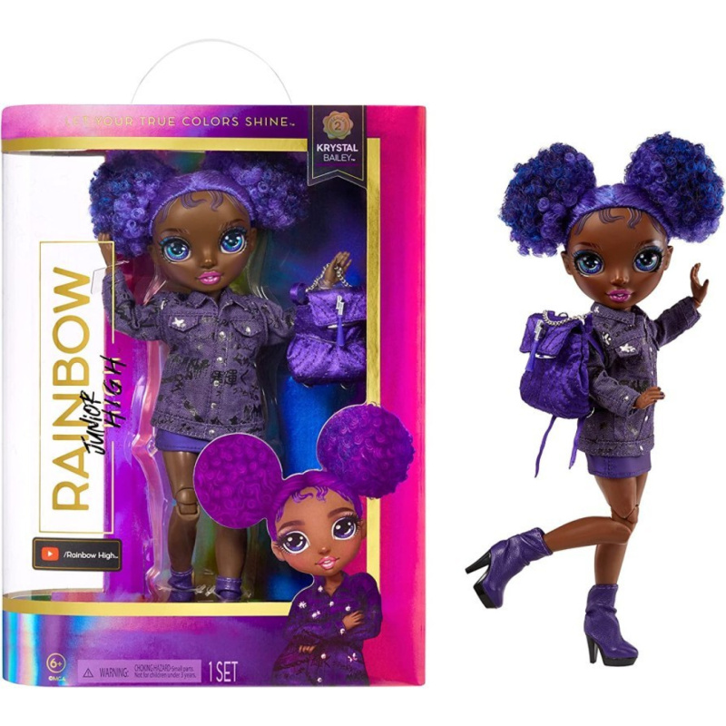 Mga rainbow high junior fashion panenka, série 2 – krystal bailey