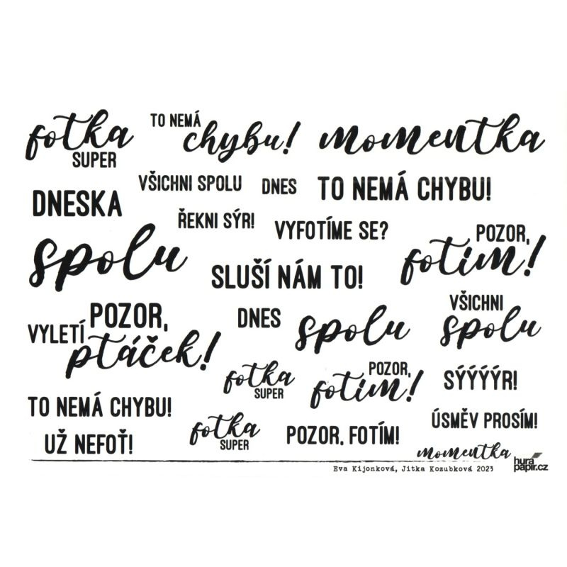 Samolepky průhledné A5 - Momentka