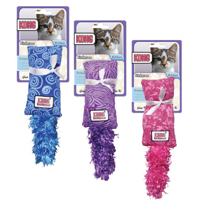 Hračka cat textil Pytlík s ocáskem Kickeroo Kong  1 ks