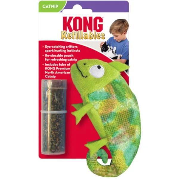 KONG Refillables Hračka pro kočky chameleon 1 ks