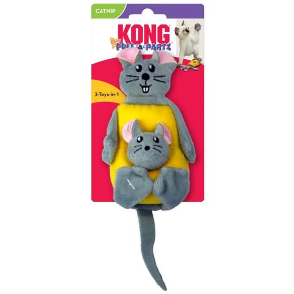 Hračka cat Pull-A-Partz myš a sýr KONG 1 ks