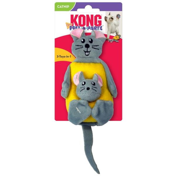Hračka cat Pull-A-Partz myš a sýr KONG 1 ks