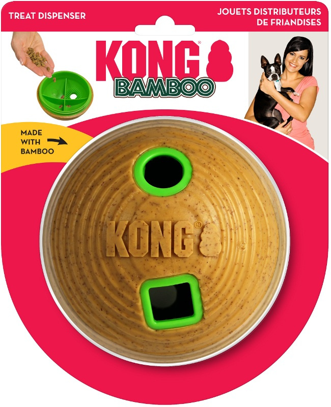 Hračka plast + guma Bamboo Feeder plnící míč KONG M