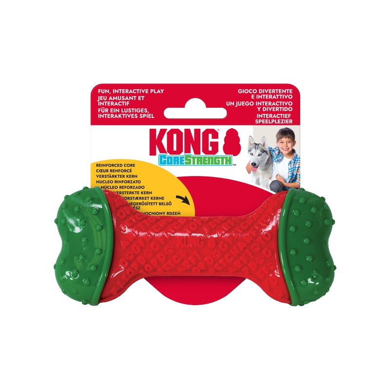Hračka guma vánoční KONG CoreStrength Bone S/M