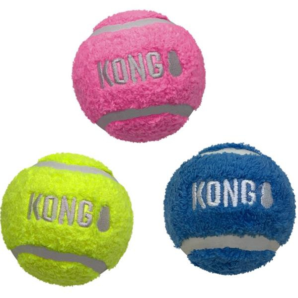 Hračka tenis + plyš KONG Sport® Softies Balls  S mix 3 ks
