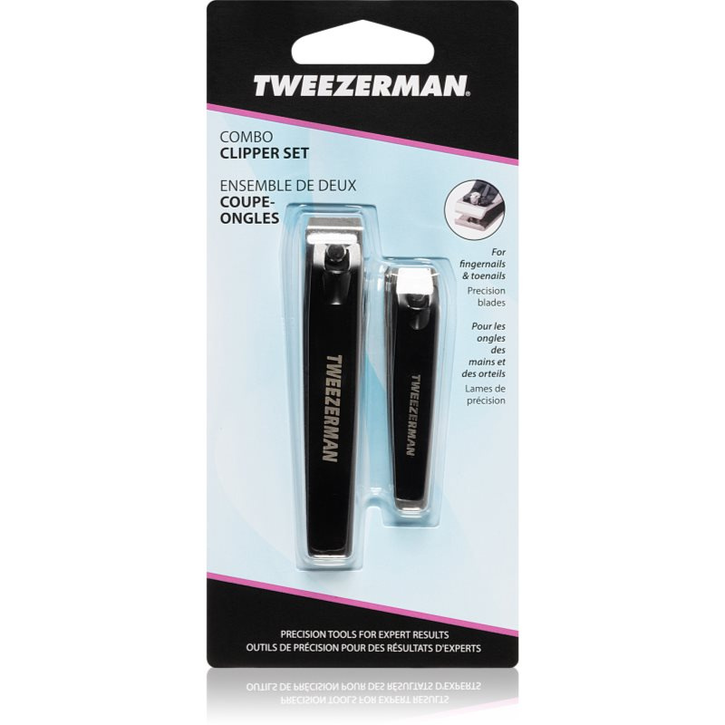 Tweezerman Stainless Steel Nail Clipper kleštičky na nehty rukou i nohou, 2 ks