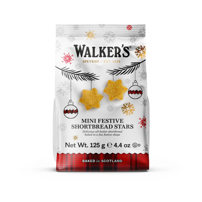 Walkers Vánoční hvězdičky- máslové sušenky - 125 g