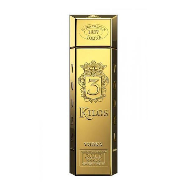 3 Kilos Vodka Gold 999,9 40 % 1 l