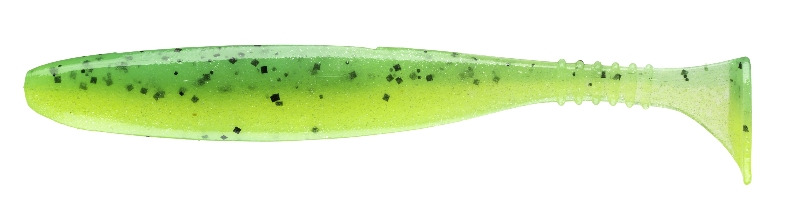 Daiwa gumová nástraha tournament d'fin uv chartreuse tiger - 15 cm