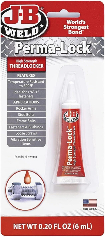 J-B Weld Perma-Lock Red – vysokopevnostní zajišťovač závitů 6 ml