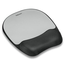 Fellowes Memory Foam - podložka pod myš - stříbrná