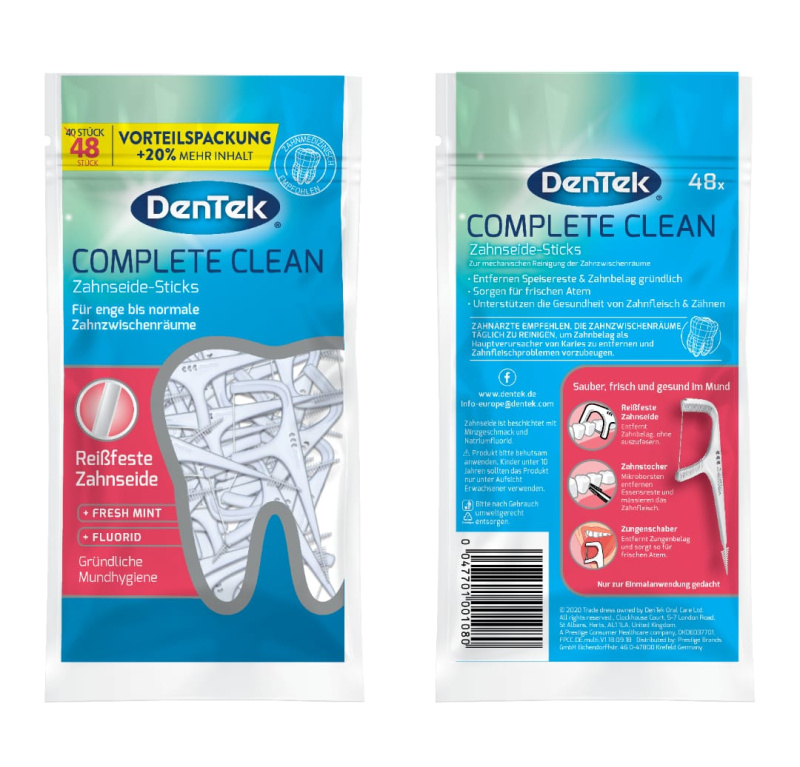 DenTek dentální nit s párátkem 48ks