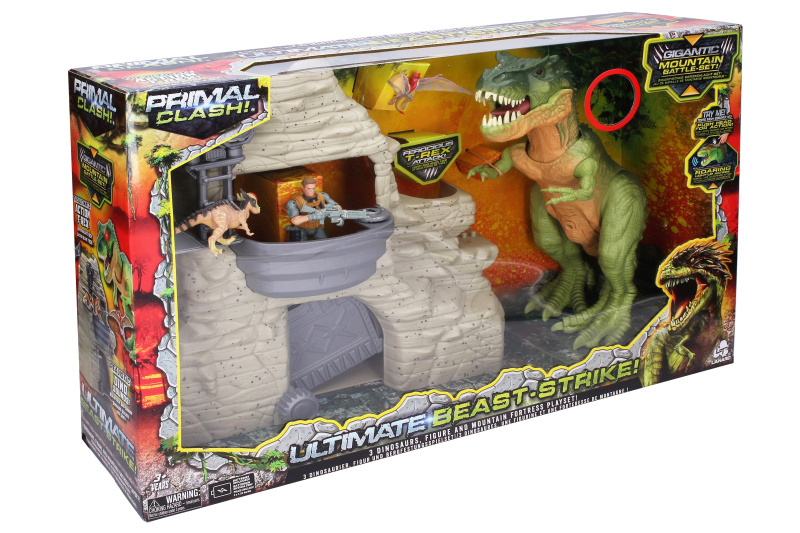 Primal Clash Pevnost s dinosaurem 35 cm