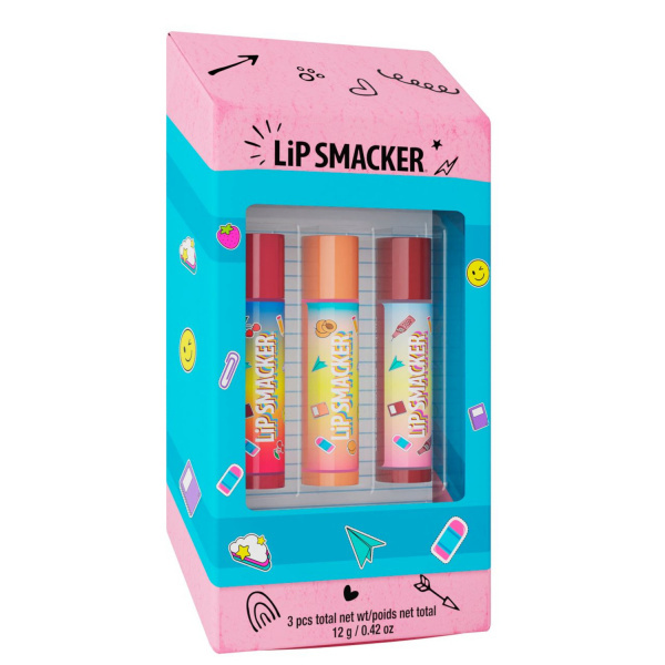 Lip Smacker Eraser Box Trio Lip Balm dárkové balení amerických balzámů na rty