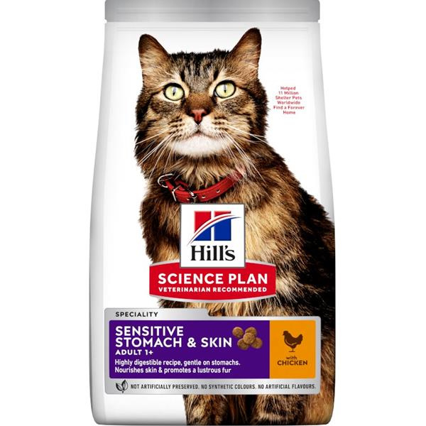 Hill´s Hill's Science Plan Feline Adult Sensitive Stomach & Skin Chicken 1,5 kg