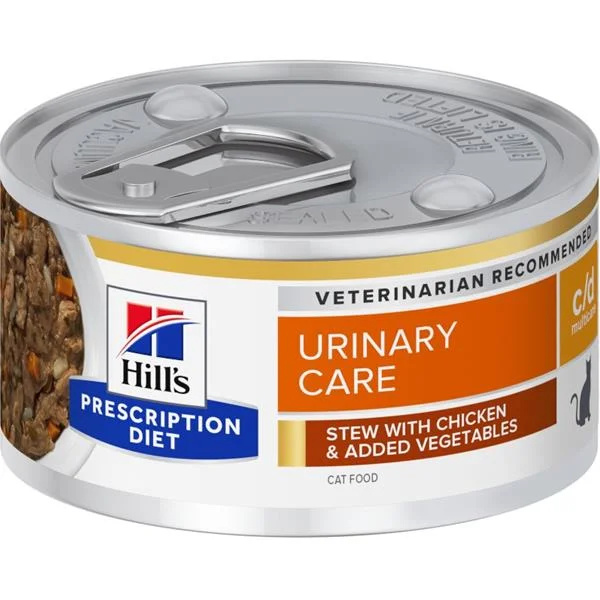 HILL'S Prescription Diet c/d Multicare kuře a zelenina konzerva pro kočky  82 g