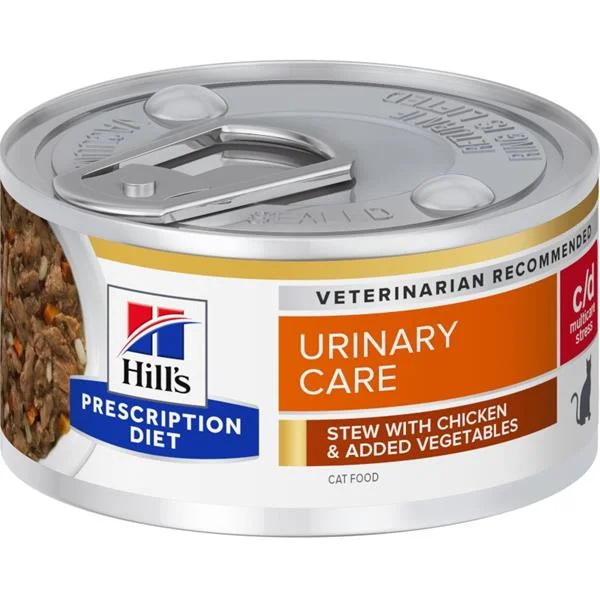 HILL'S Prescription Diet c/d Multicare Stress kuře a zelenina konzerva pro kočky 82 g
