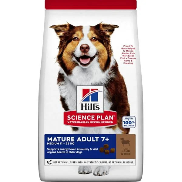 Hill’s Can.Dry SP Mature Adult 7+ Medium Lamb&Rice 14 kg