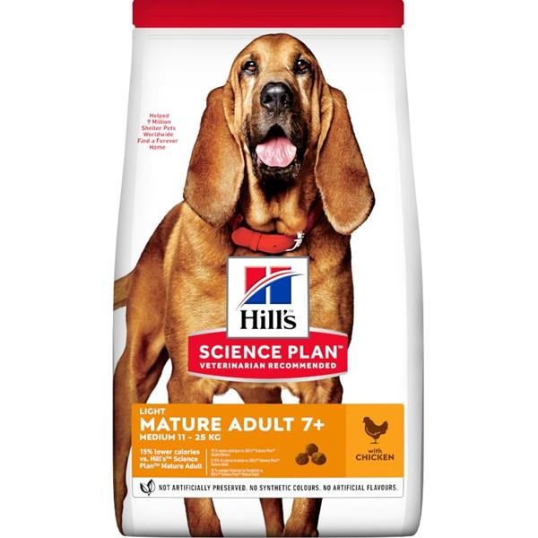 Hill’s Can.Dry SP Mature Adult 7+ Light Med. Chicken 14 kg