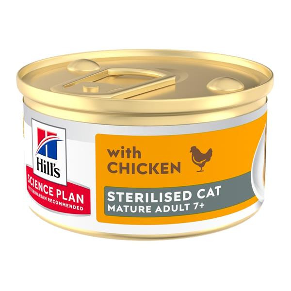 Hill's Science Plan Feline Sterilised Senior Mousse pěna kuře 85 g