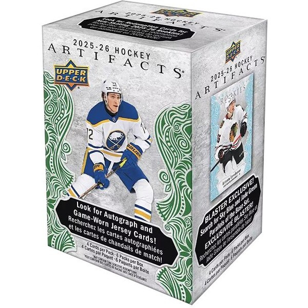 Hokejové karty 2025-26 Upper Deck Artifacts Hockey Blaster Box