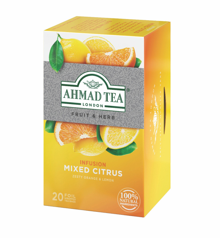 Ovocný čaj Ahmad - mix citrusů, 20x 2 g