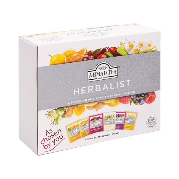 AHMAD TEA Herbalist bylinné a zelené čaje 60 sáčků