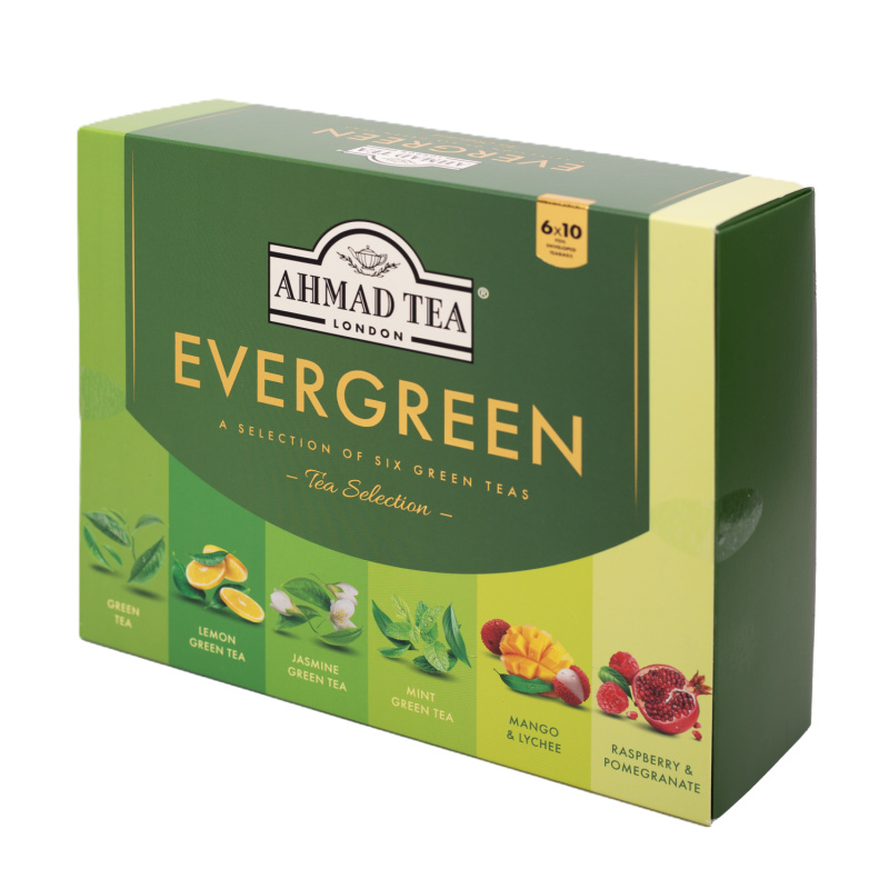 AHMAD TEA Evergreen tea collection zelené čaje 60 sáčků