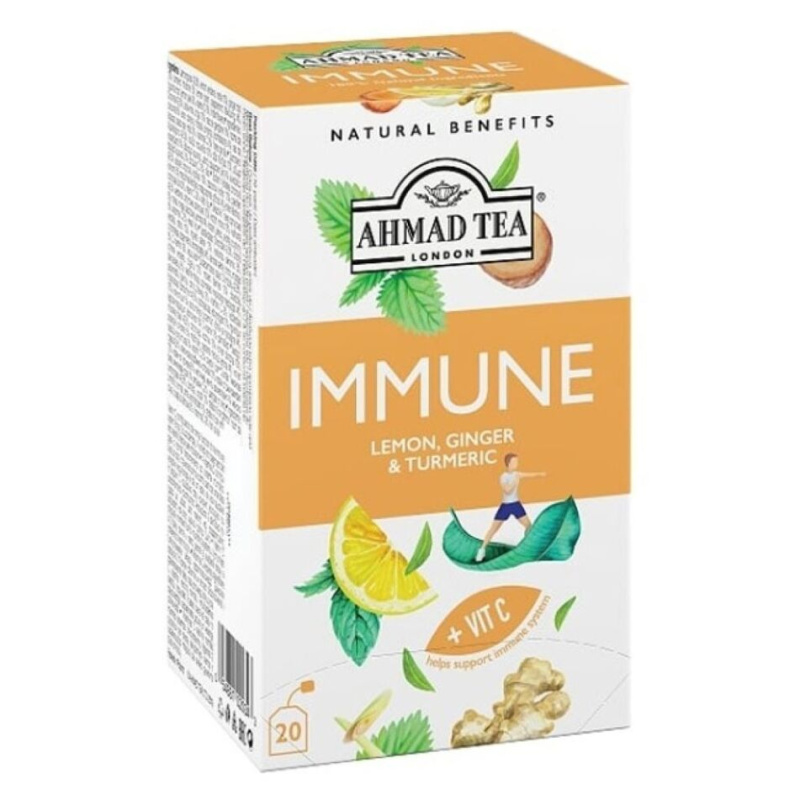 Ahmad Tea Immune - bylinný čaj - citron, zázvor a kurkuma
