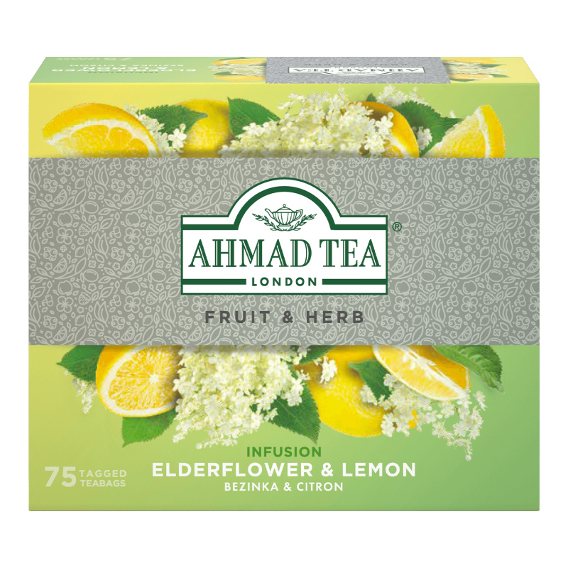Ahmad Tea Elderflower & Lemon porcovaný čaj 75x1,8 g
