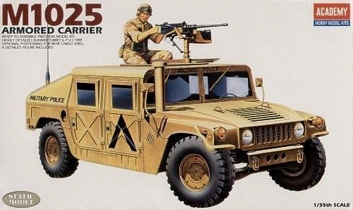 Academy Model Kit military 13241 M 1025 ARMO CARRIER červená 1:35