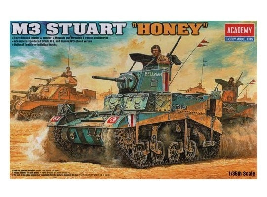 Academy Model Kit tank 13270 BRITISH M3 STUART HONEY 1:35