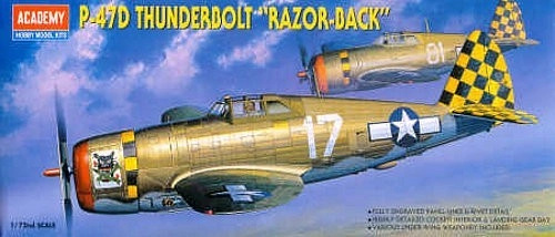 Academy Model Kit letadlo 12492 P 47D RAZOR BACK 1:72