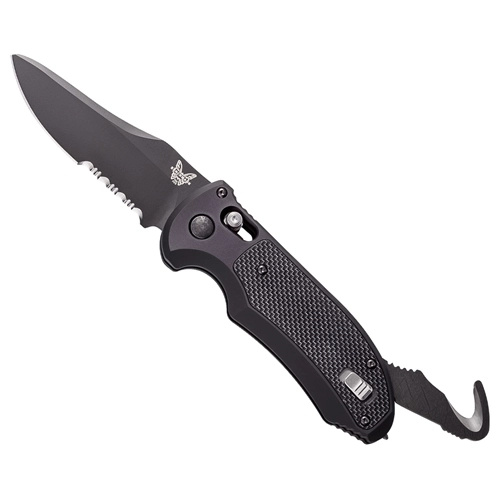 Benchmade auto triage automatický taktický nůž 9 cm, celočerný, hliník